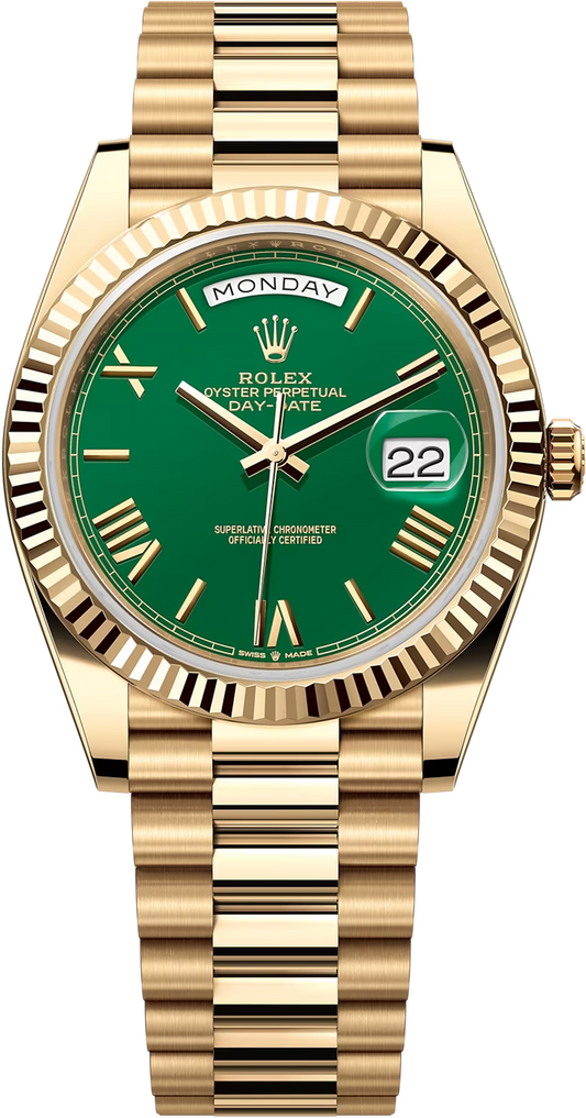 Super Clone Rolex Day-Date Gold - Green Dial